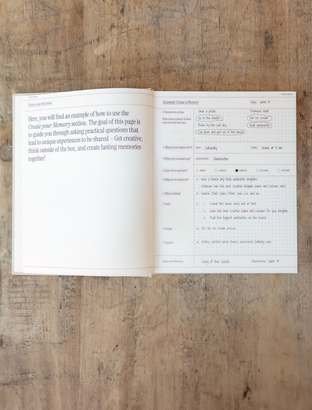 Family Memory Book: 50 memories made together