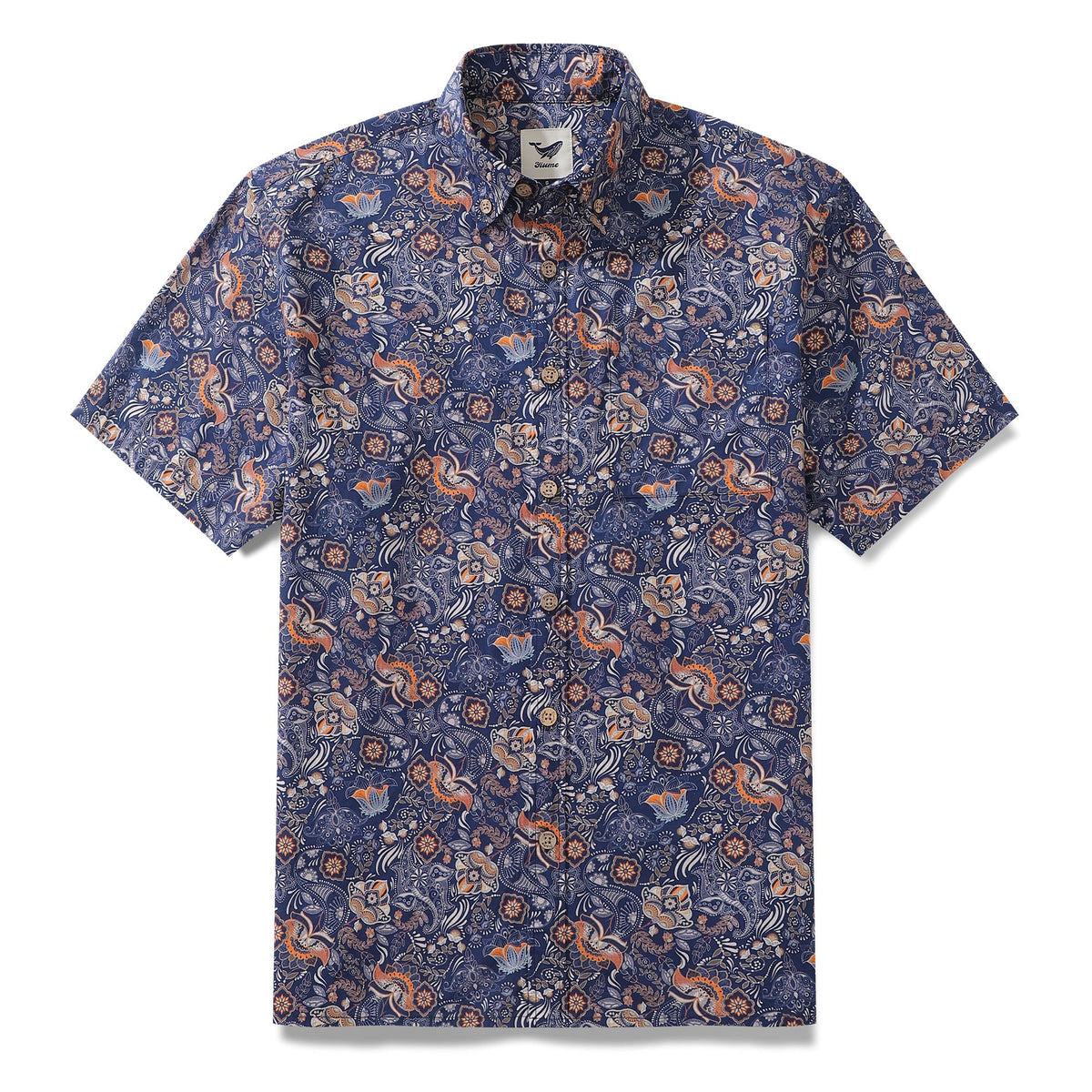 Men's Hawaiian Shirt Floral Series 4 Print Cotton Button-down Short Sleeve Aloha Shirt By Sun