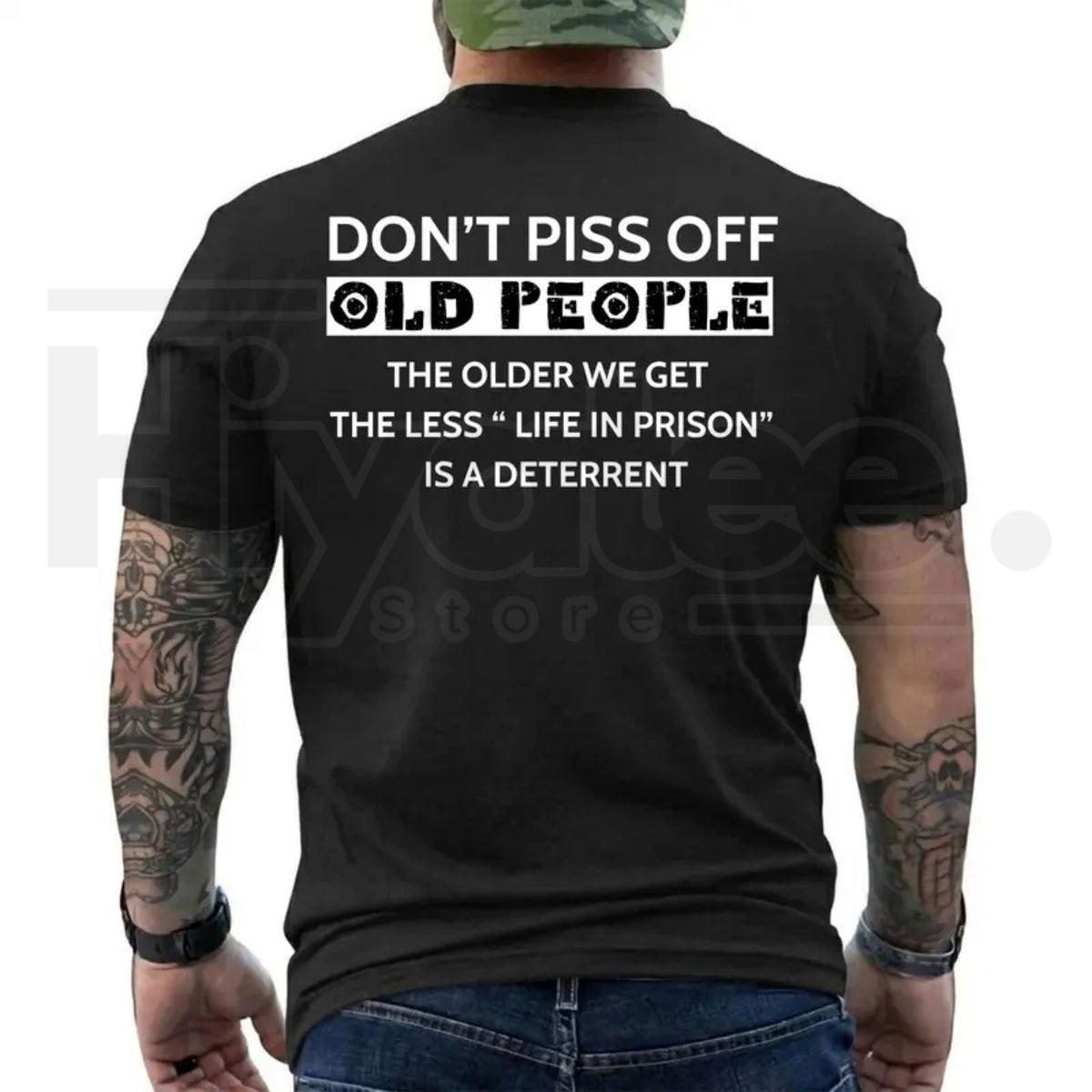 The Less Life In Prison Is A Deterrent T-Shirt – Funny Old People Retro Graphic Tee