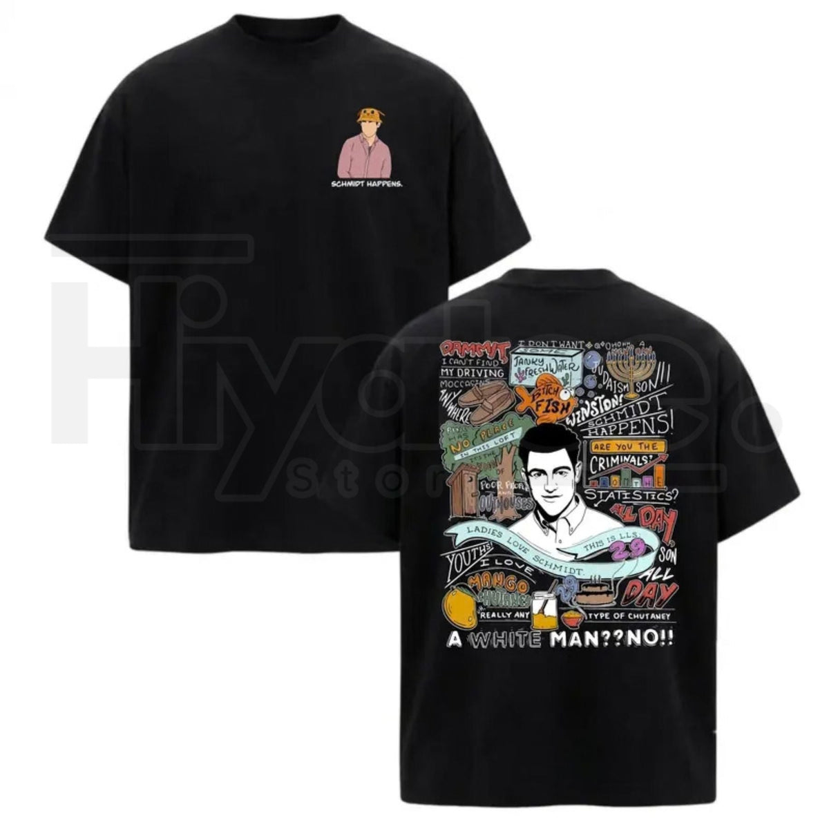 Schmidt Happens Quote T-Shirt – New Girl TV Show Vintage Graphic Tee