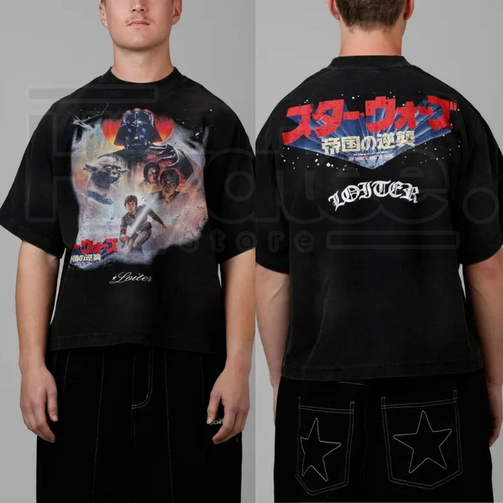 Loiter Star Wars Vintage T-Shirt Washed – Retro Sci-Fi Graphic Heavyweight Streetwear Tee