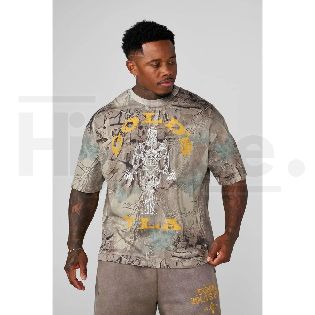 Gold's Iron Legacy Icon Tee – Classic Bodybuilding Graphic T-Shirt