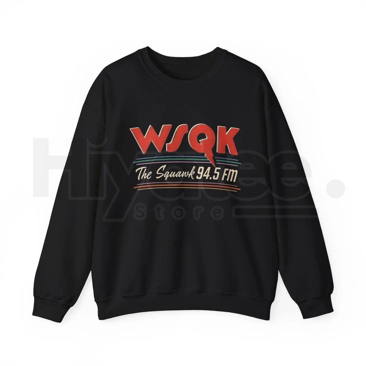 WSQK The Squawk 94.5 Radio Sweatshirt: Retro FM Radio Merch & Gift