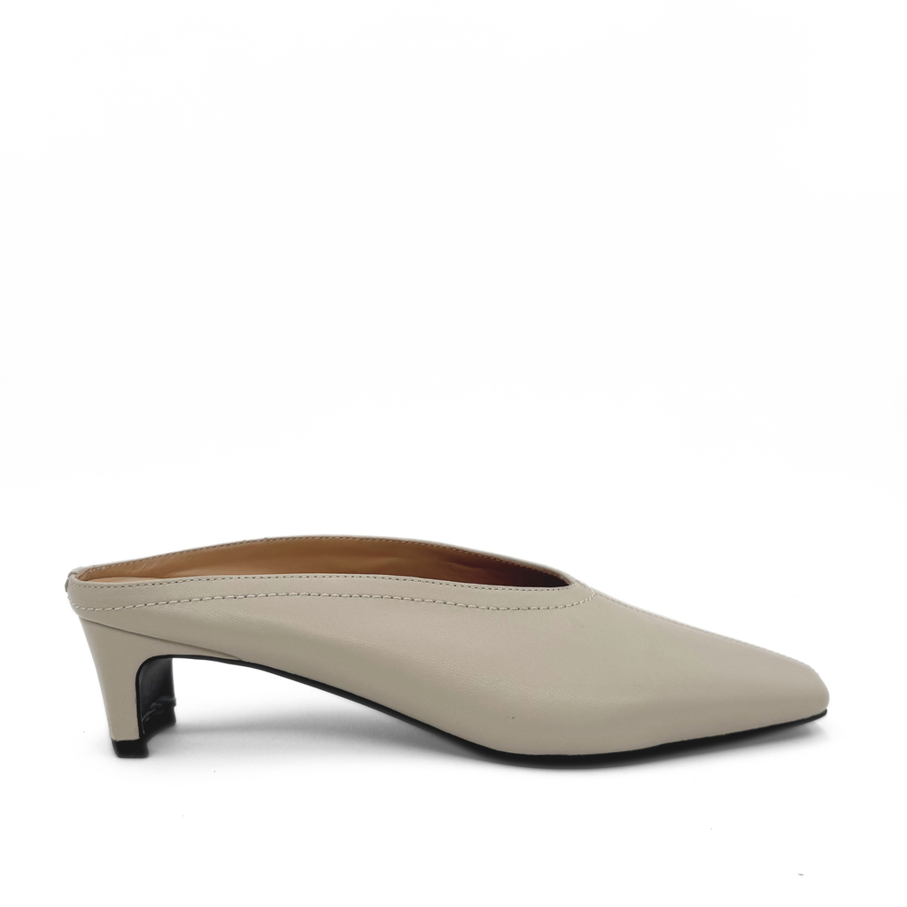 Junie Heeled Leather Mule