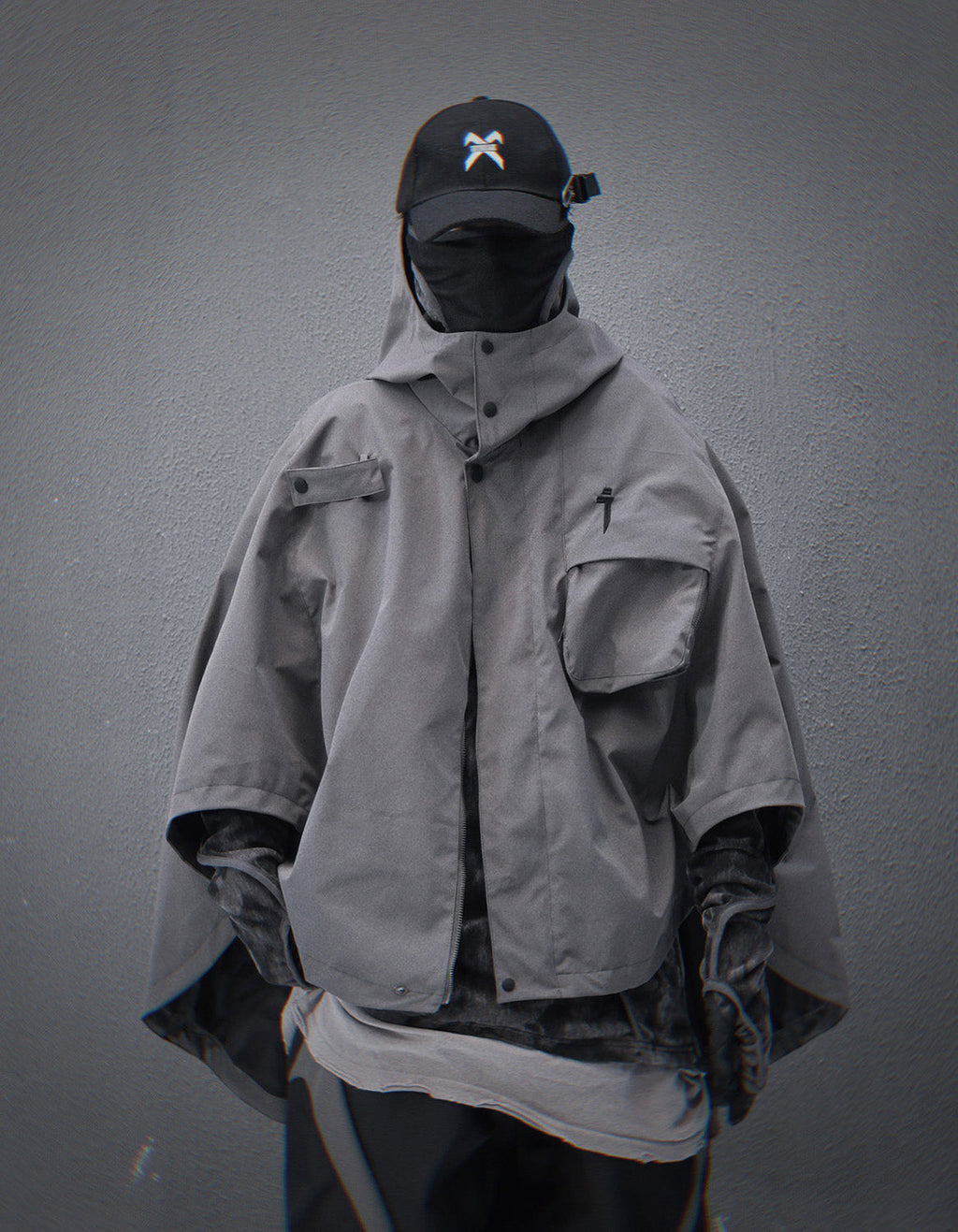 HiJ40 Grey I-Tech Poncho
