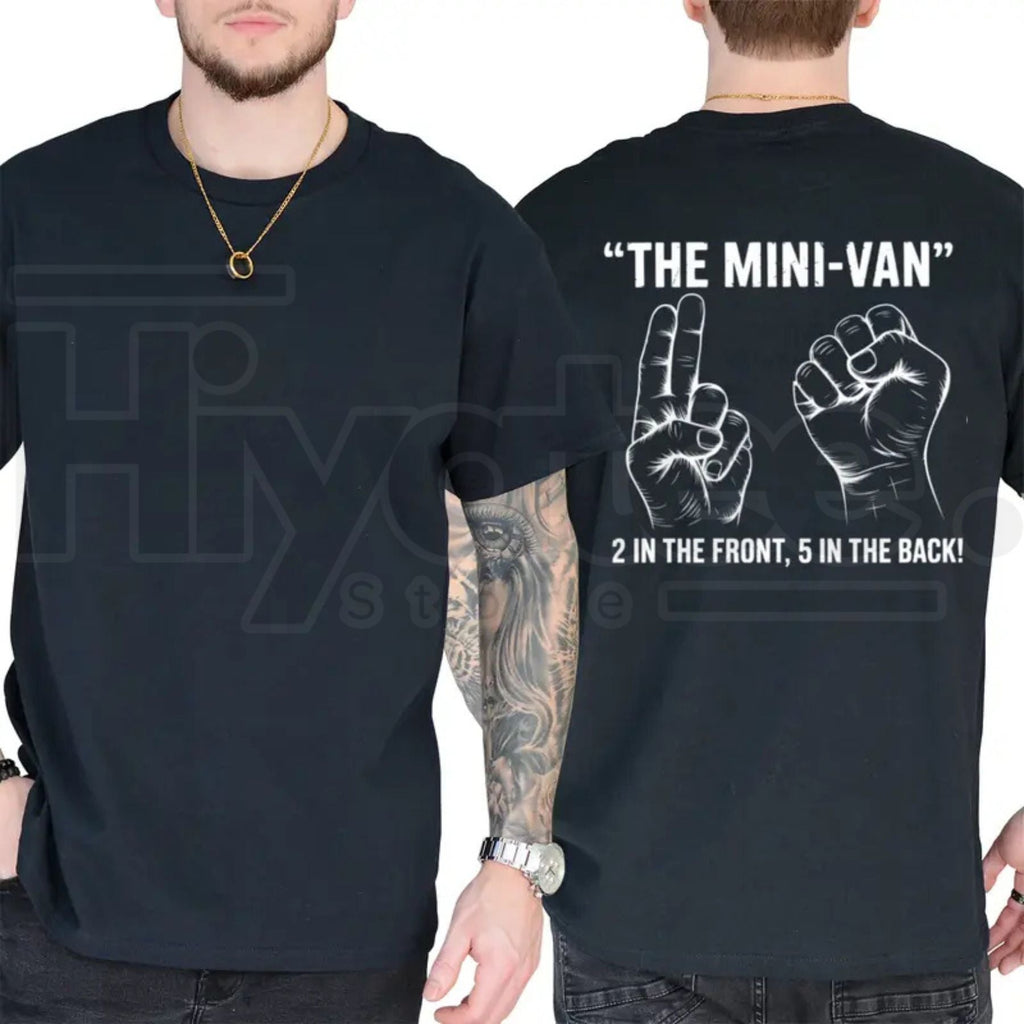 Minivan Funny Family T-Shirt – 2 Front 5 Back Tee