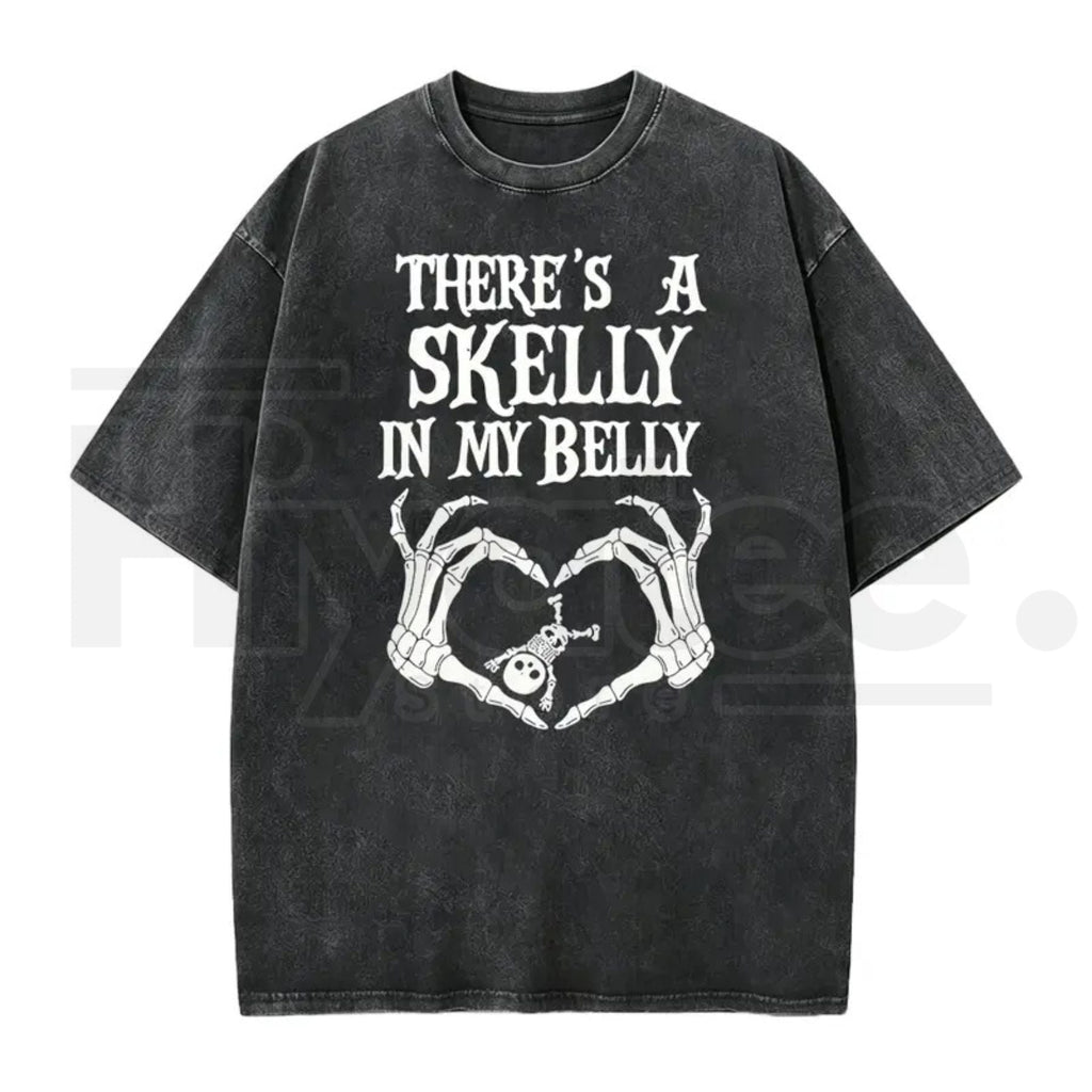 Spooky Mama Pumpkin Baby Reveal Washed Tee