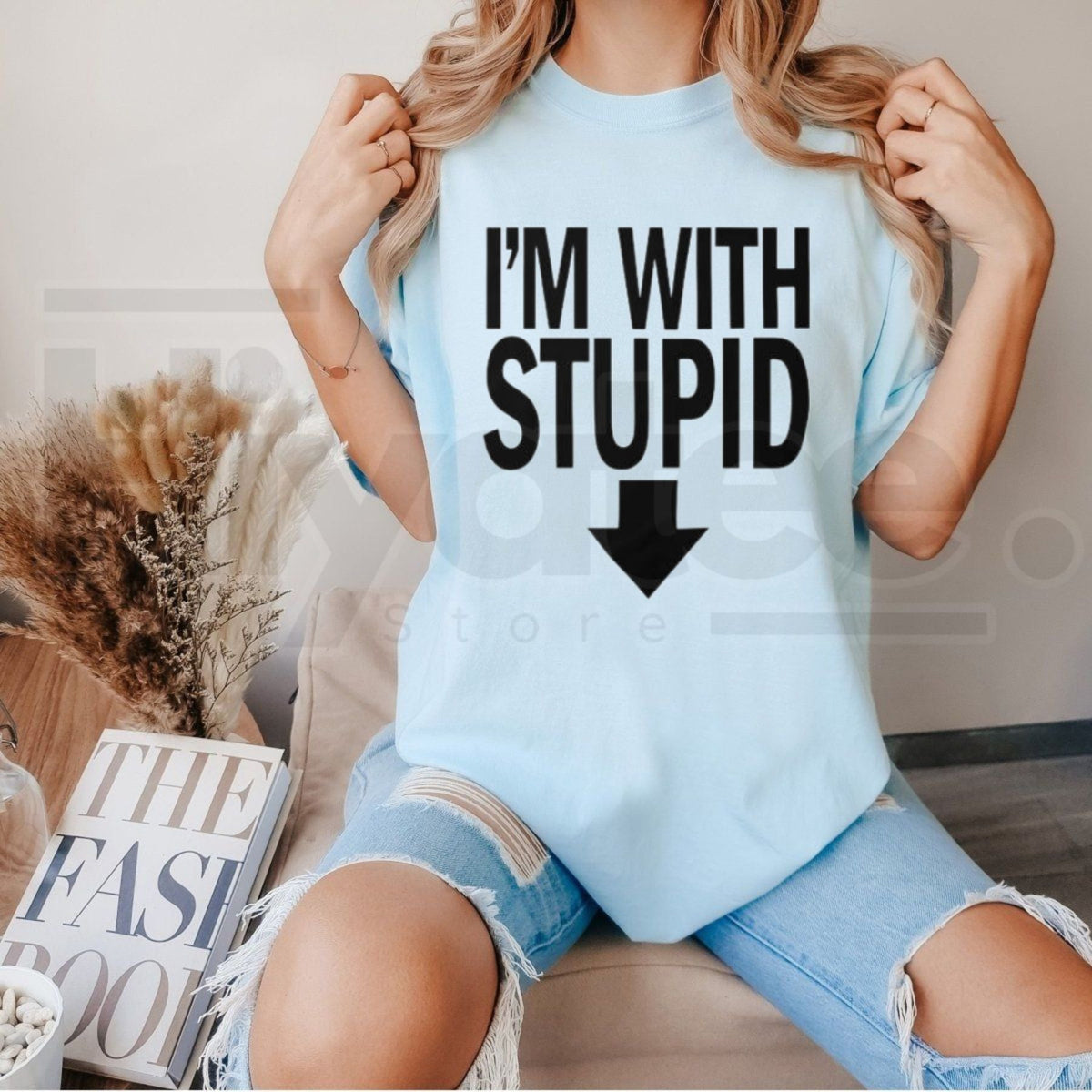 I'm With STUPID Essential T-Shirt – Sarcastic Graphic Tee