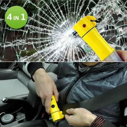 Multi Function 4 in 1 Car Emergency Hammer
