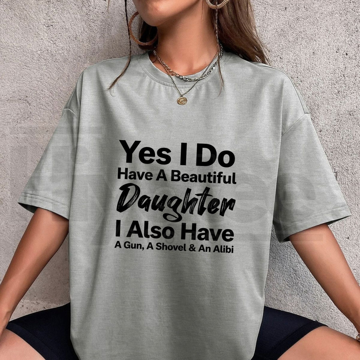 Men's Beautiful Daughter Dad Humor T-Shirt – Protective Father Funny Tee