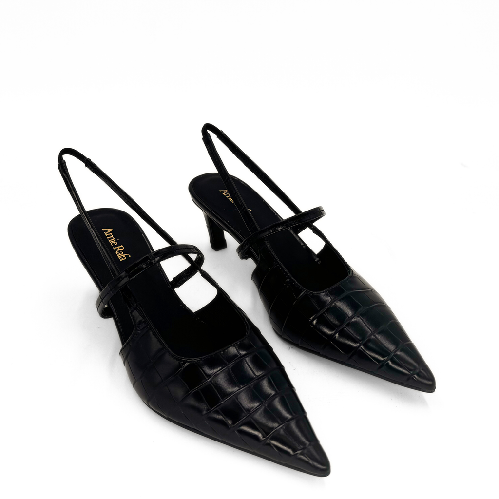 Connie Embossed Crocodile Heels