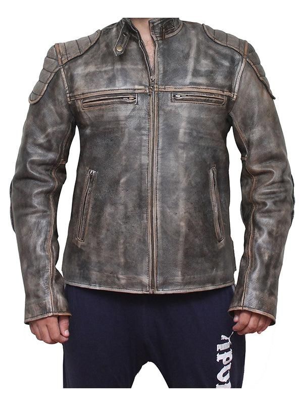 Men's Vintage Leather Biker Jacket