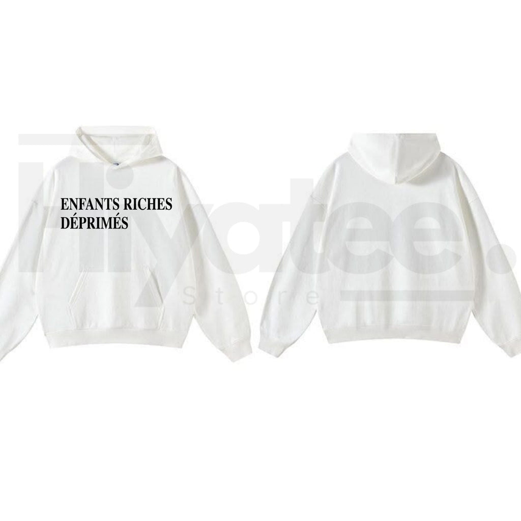 Vintage Punk Graphic & Text Hoodie – Distressed Avant-Garde Streetwear Pullover Sweatshirt