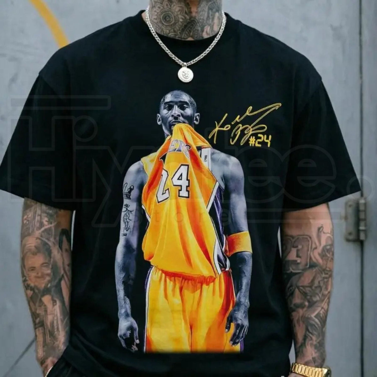Retro Kobe Bite Graphic T-Shirt – Legend Signature Streetwear Cotton Tee