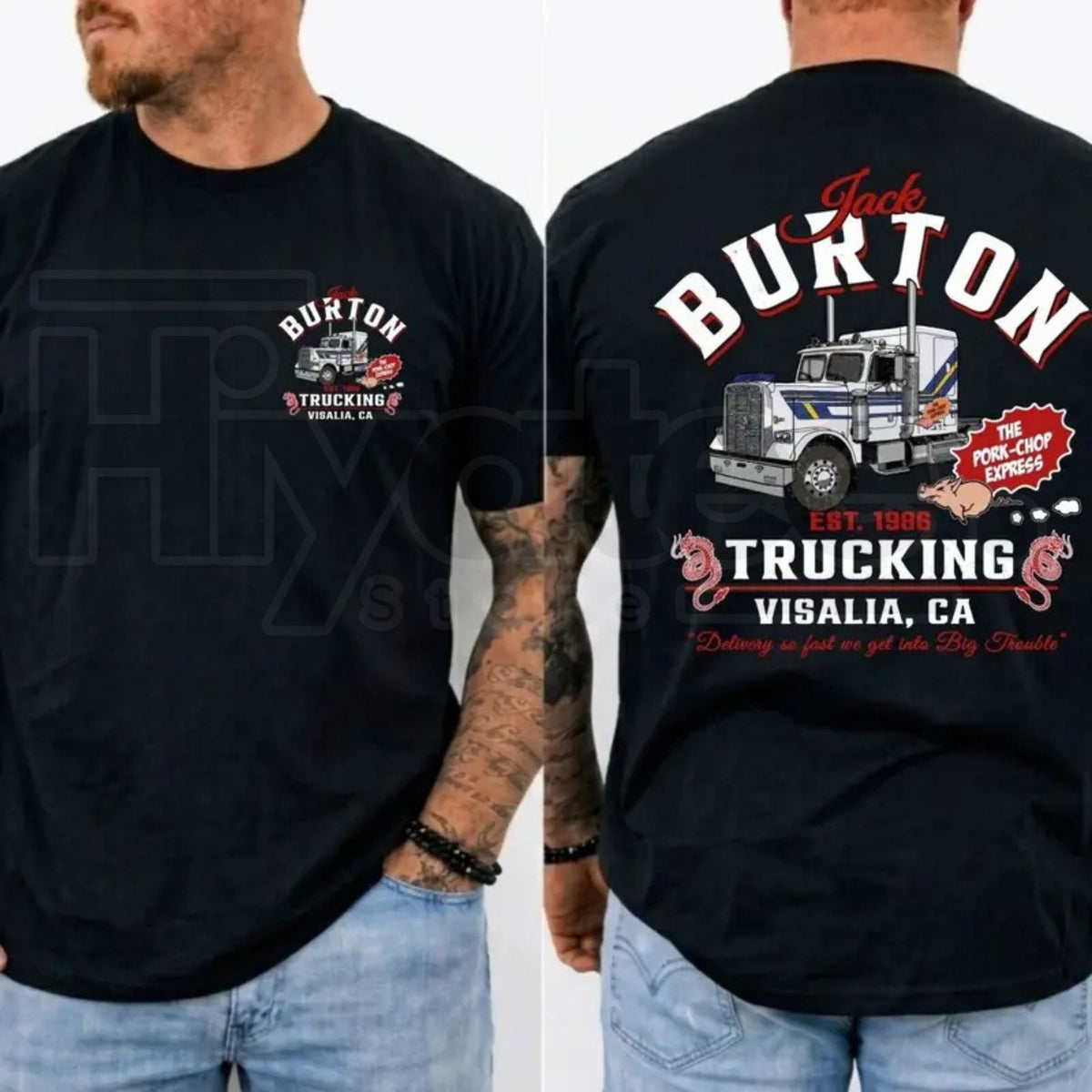Jack Burton Trucking T-Shirt – Vintage Big Trouble in Little China Trucker Graphic Tee