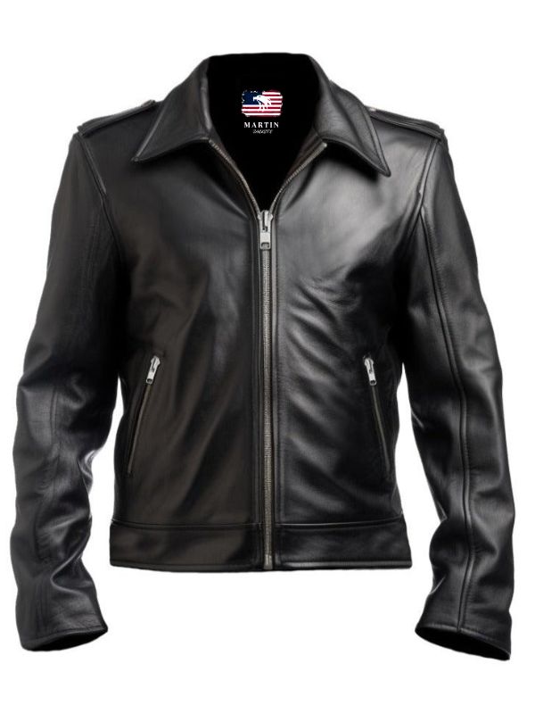 Men's Vintage Black Leather Jacket