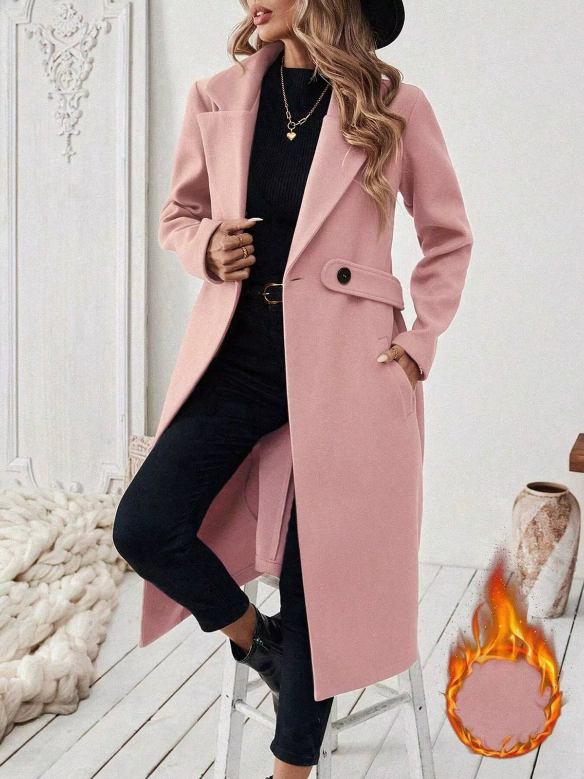 Single-Button Longline Coat