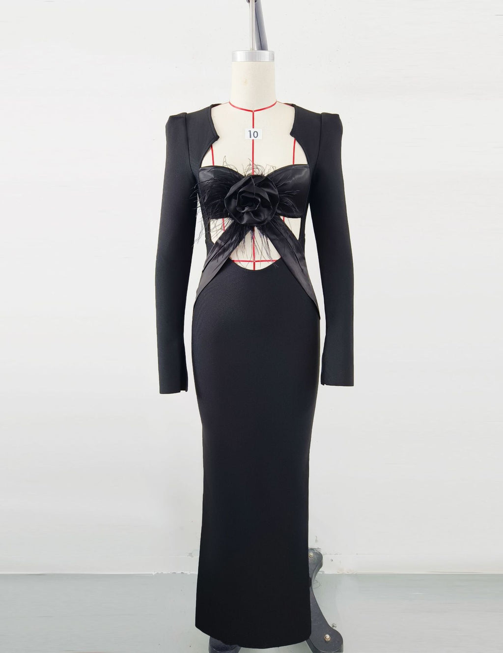 European And American Christmas Autumn And Winter Clothing Strong Evening Wear Bandage One-piece Dress