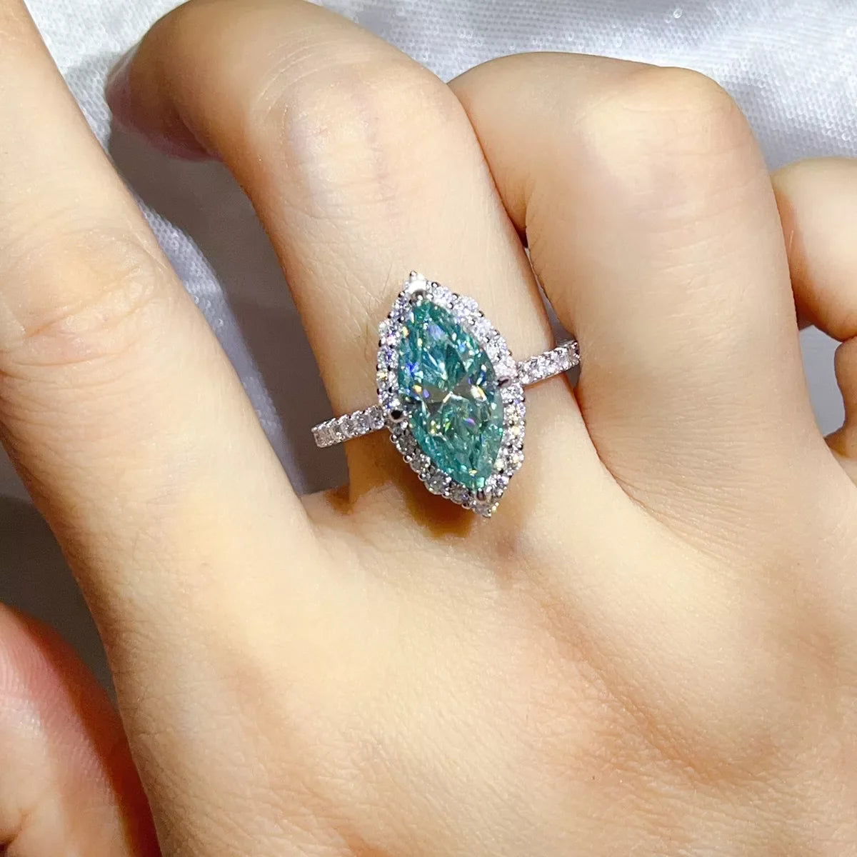 3 Carat 925 Sterling Silver Moissanite Ring