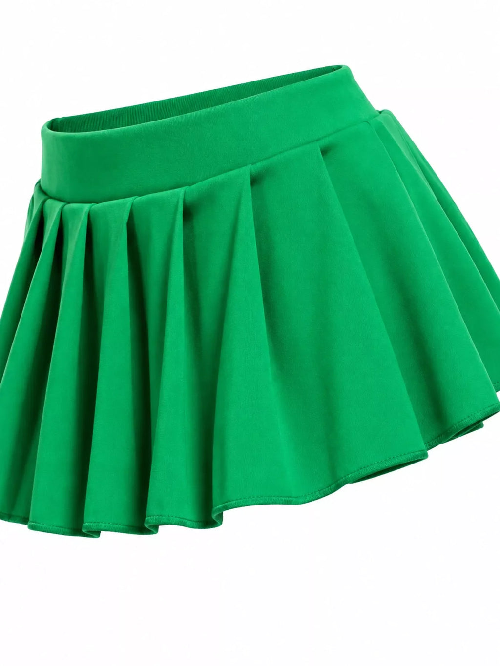Low Waist Pleated Micro Mini Skirt