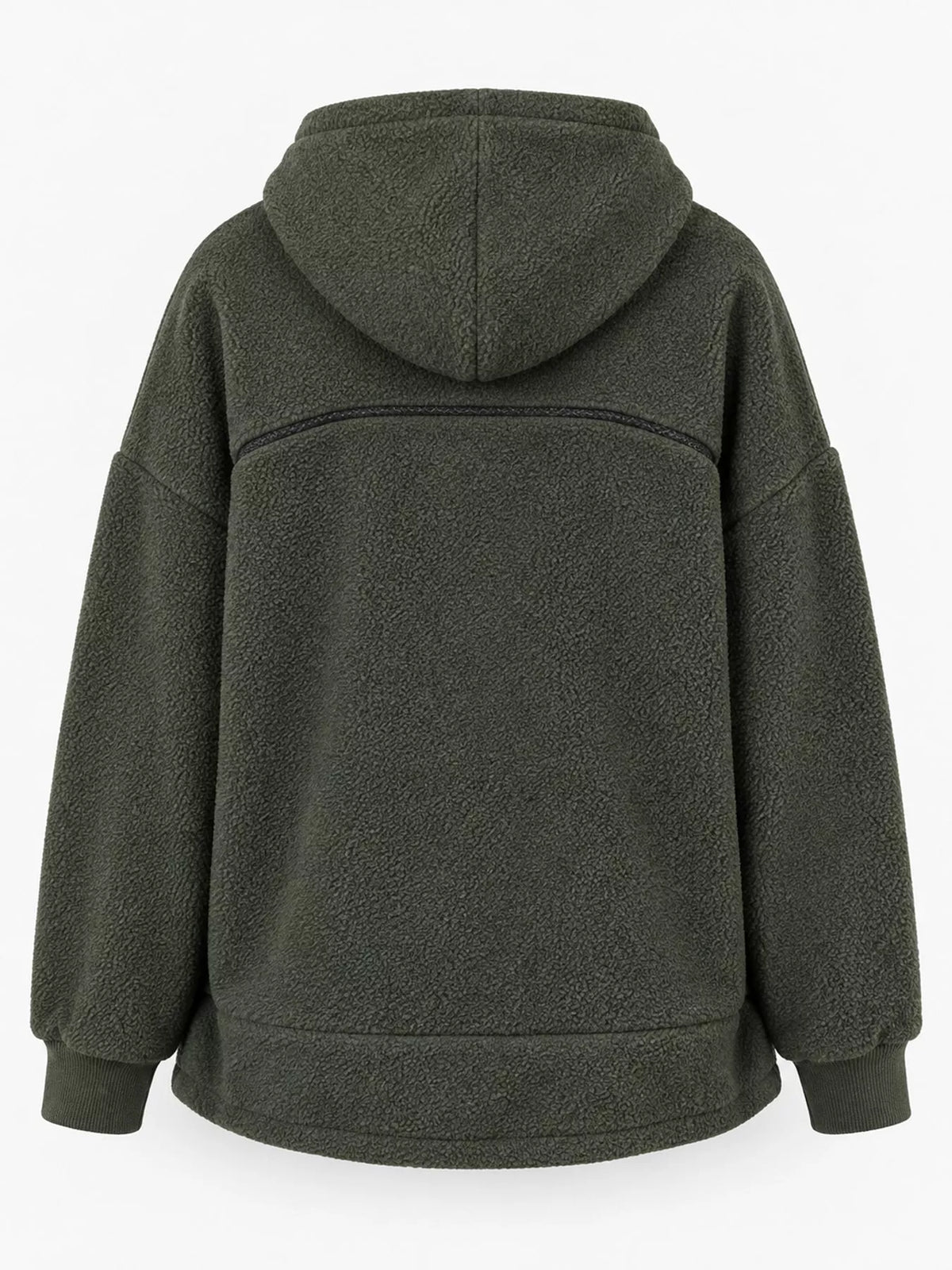 Full Size Fleece Pet-Carrying Hoodie with Cat Pouch Plus Size