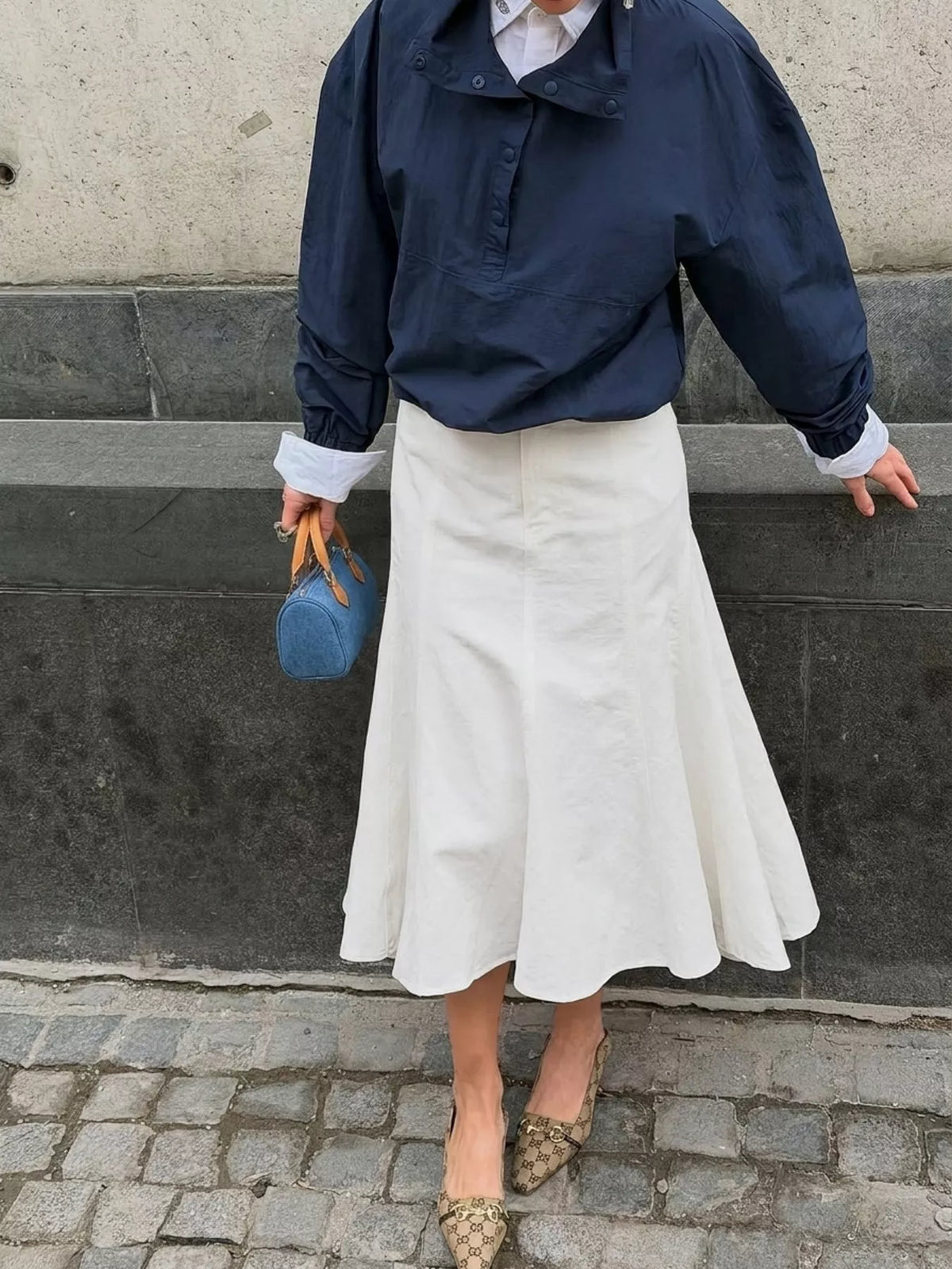 High-Waisted Mermaid Midi Skirt