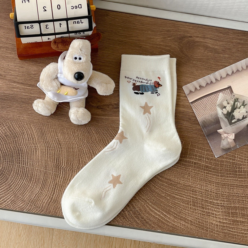 Cartoon Dachshund Socks For Women