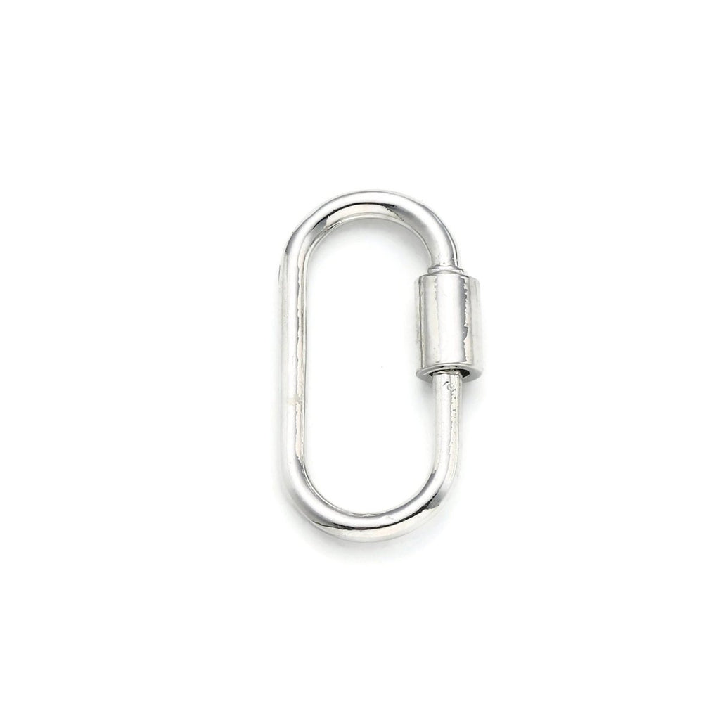 1pc Carabiner Screw  Clasp, Screw Clasp Oval , Interlocking Oval Clasp, Oval Shaped Clasps, Gold, Silver, and Rose Gold Color