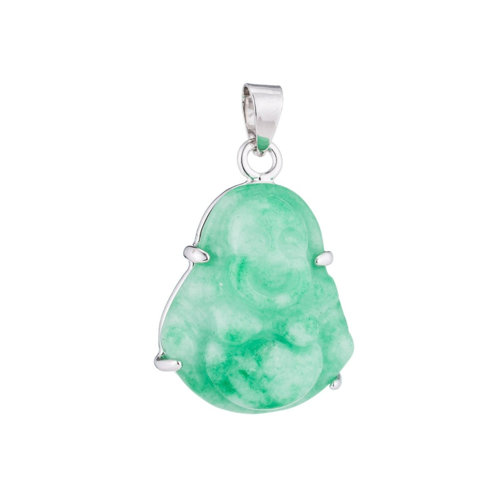 1pc Genuine Green Jade, Authentic, Laughing Buddha, Gemstone Buddhism Deity Religious Bracelet Charm Bead Finding Pendant For Jewelry Making | AH-209 AH-213