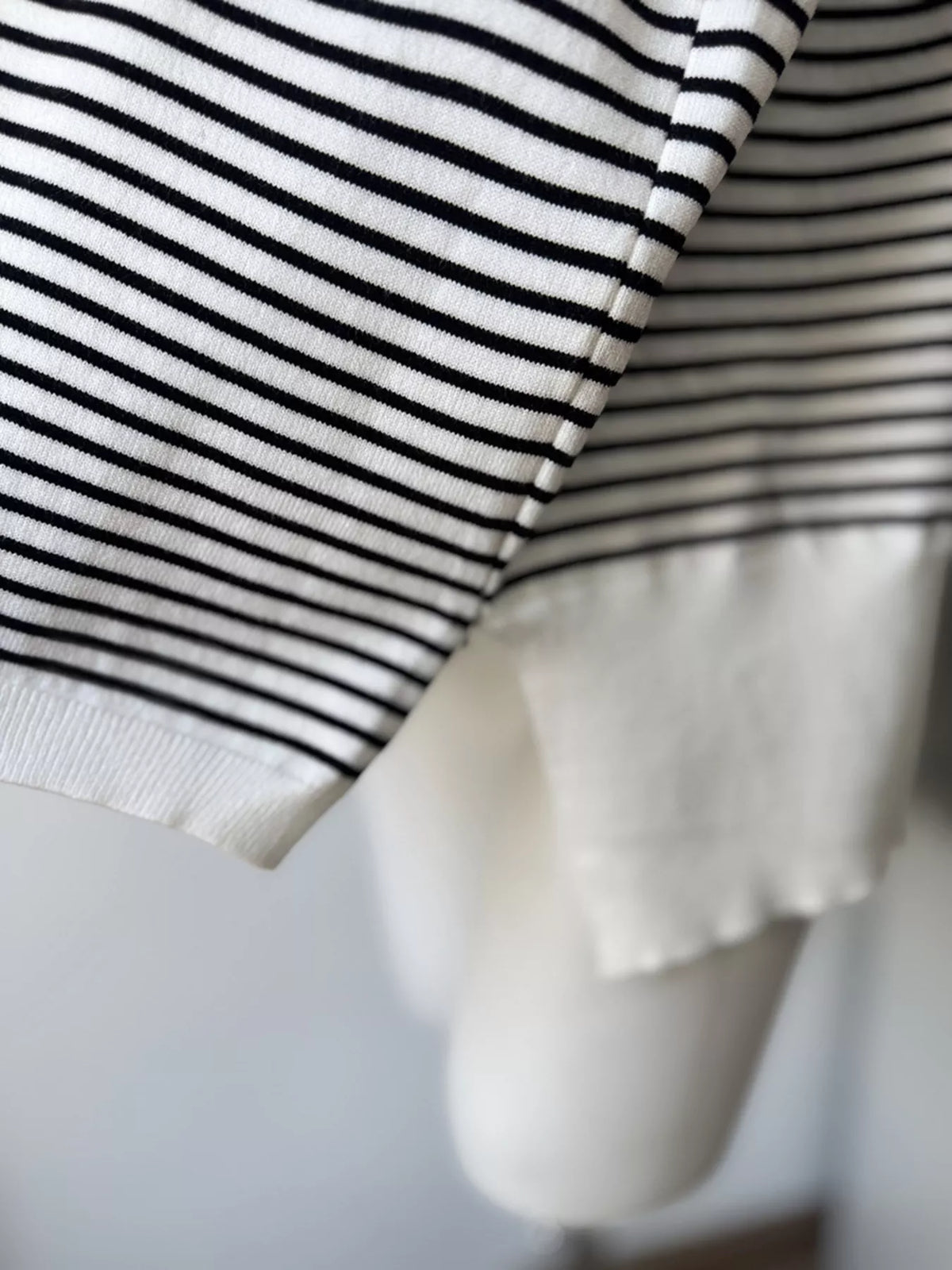 Striped Round Neck Knit Top