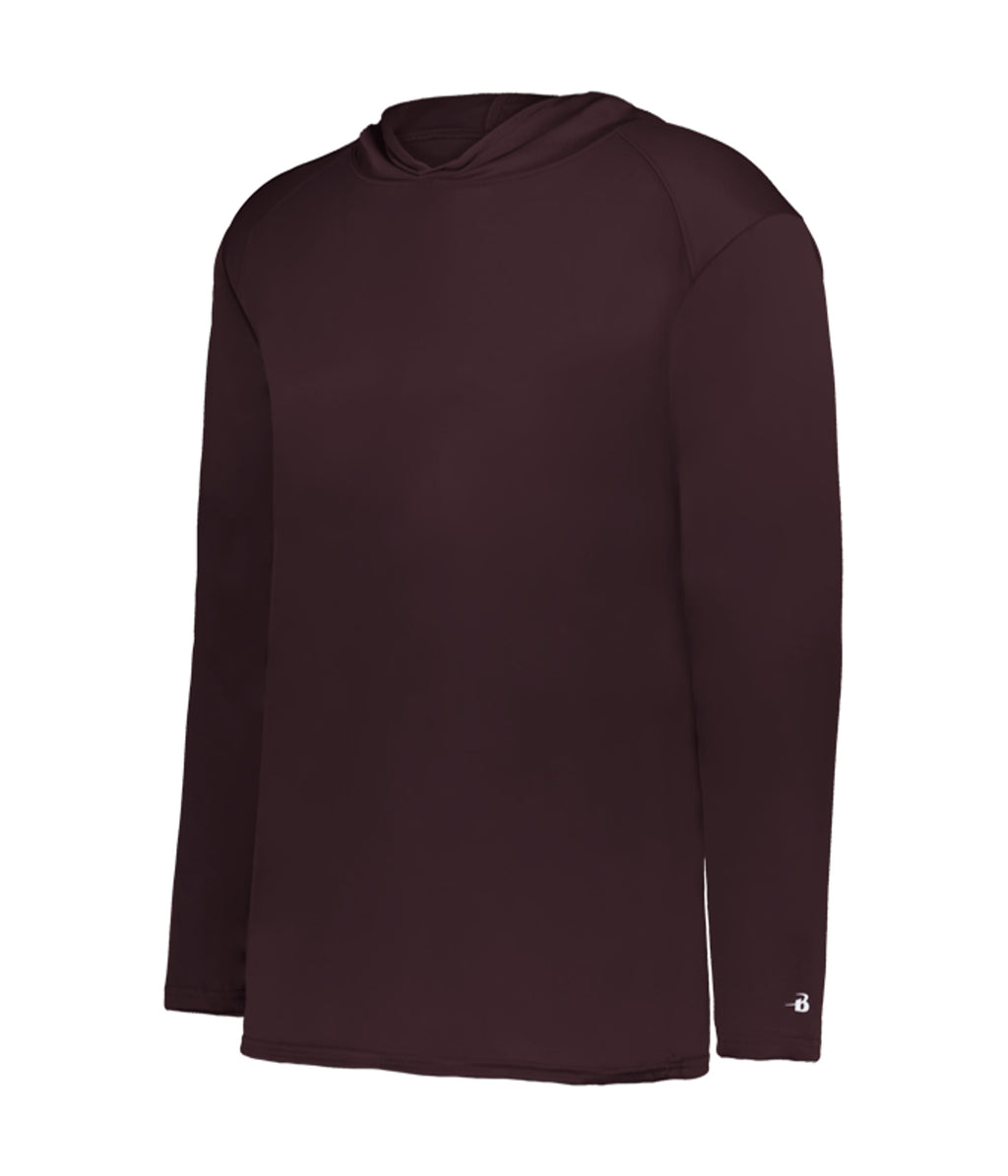 YOUTH B-CORE LONG-SLEEVE HOODIE - MOISTURE-WICKING PERFORMANCE