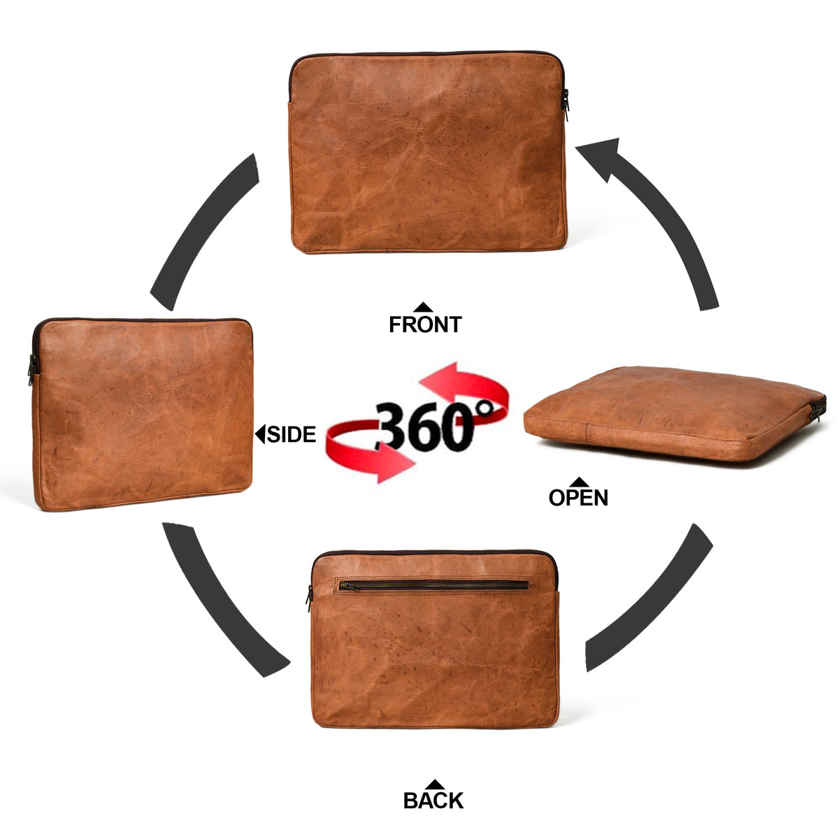 Zento Laptop Sleeve - Tan Brown