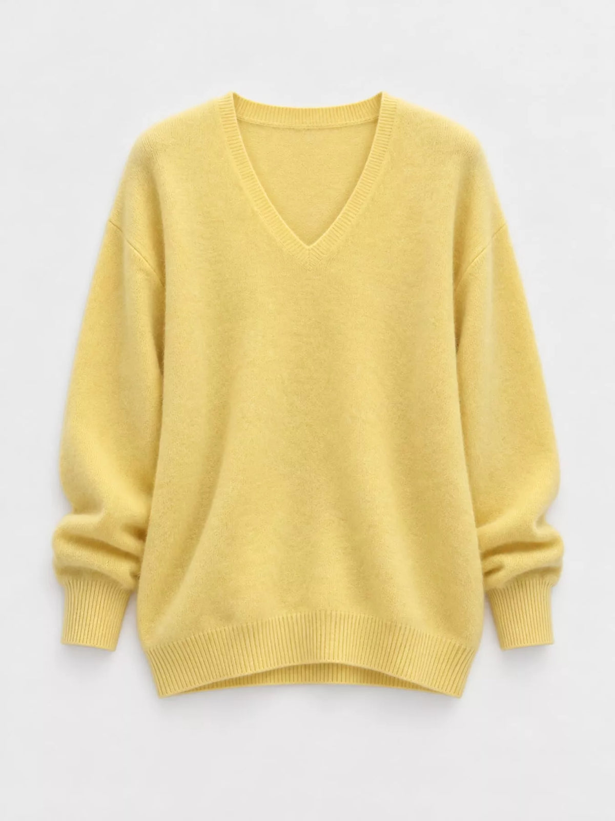 V-Neck Dropped Shoulder Sweater