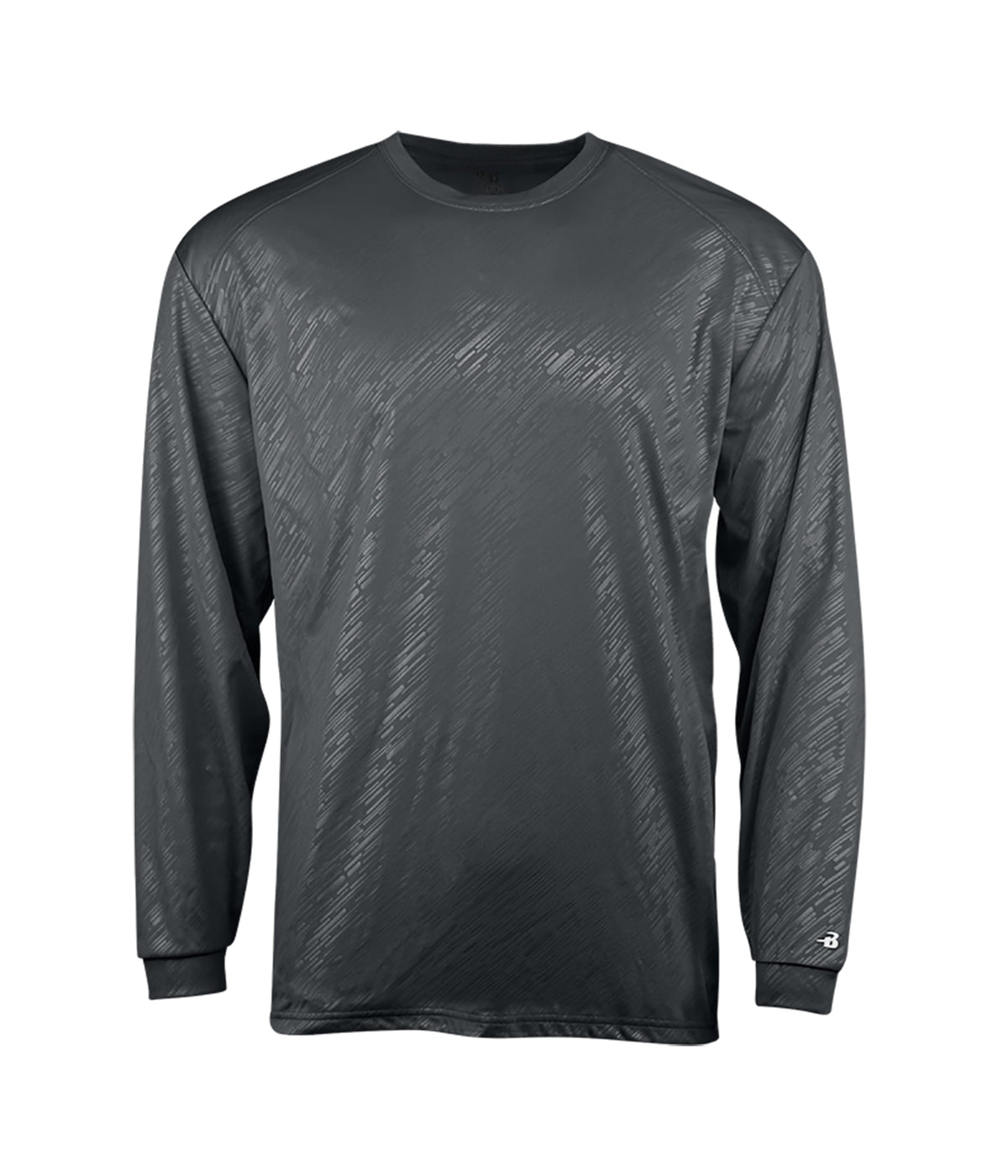 YOUTH LINE EMBOSSED LONG-SLEEVE T-SHIRT - MOISTURE-WICKING PERFORMANCE