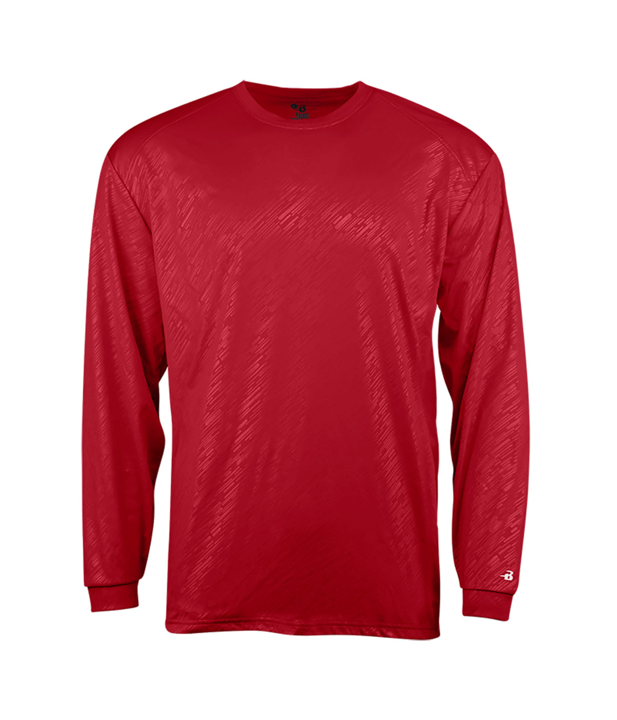 YOUTH LINE EMBOSSED LONG-SLEEVE T-SHIRT - MOISTURE-WICKING PERFORMANCE
