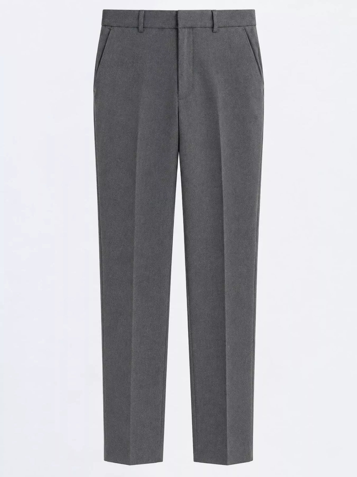 High-Waisted Straight Slim-Fit Pants