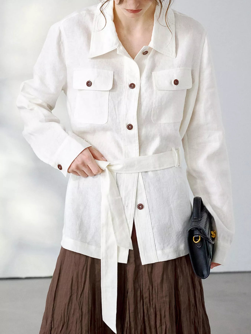 Button Up Long Sleeve Shacket