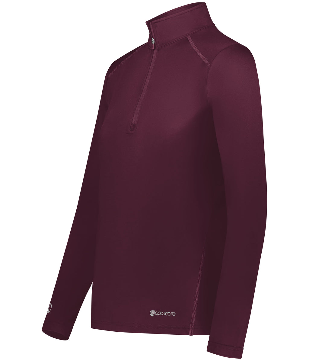 WOMEN'S 1/4 ZIP PULLOVER POWERED BY COOLCORE® - MOISTURE-WICKING
