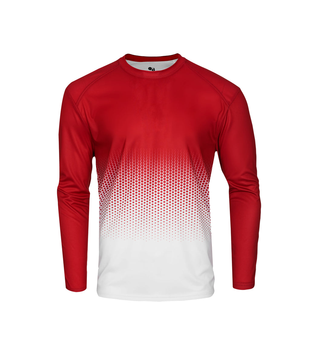 YOUTH HEX 2.0 LONG-SLEEVE T-SHIRT - MOISTURE-WICKING PERFORMANCE
