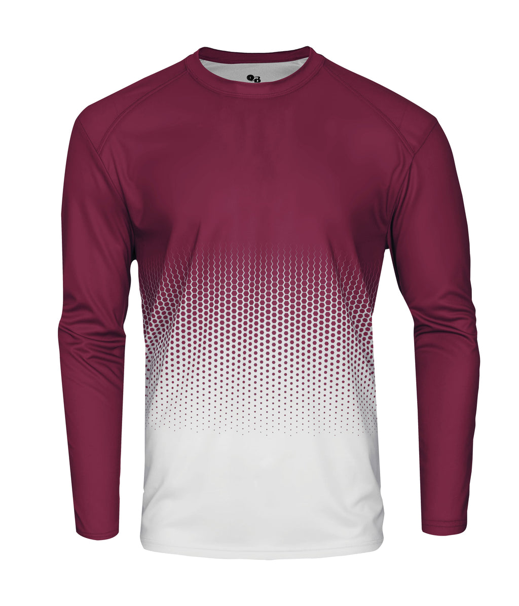 YOUTH HEX 2.0 LONG-SLEEVE T-SHIRT - MOISTURE-WICKING PERFORMANCE