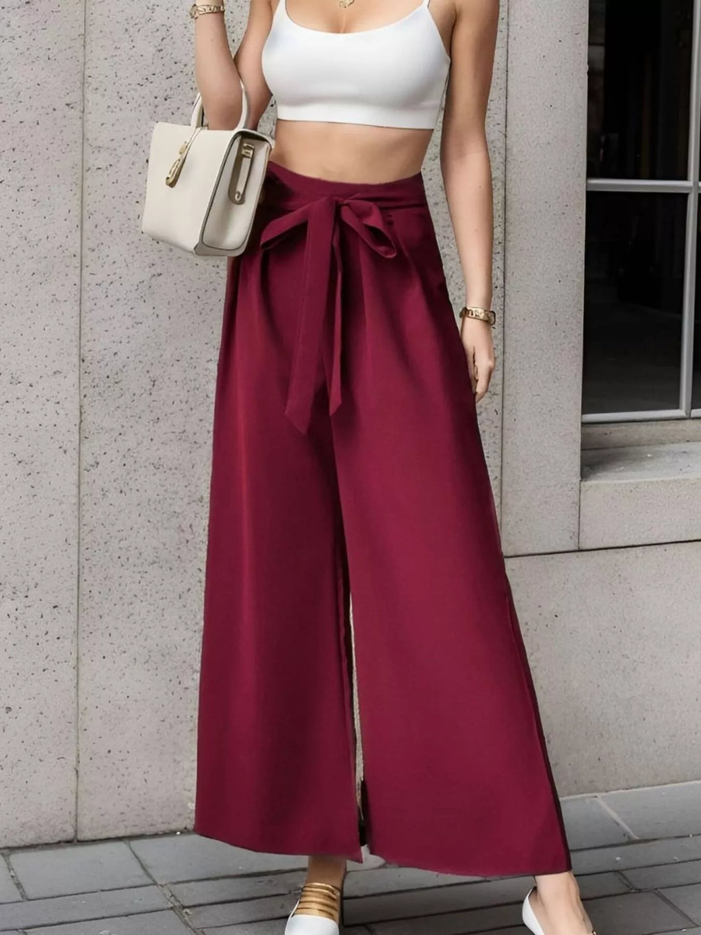 High-Waisted Wide-Leg Pants