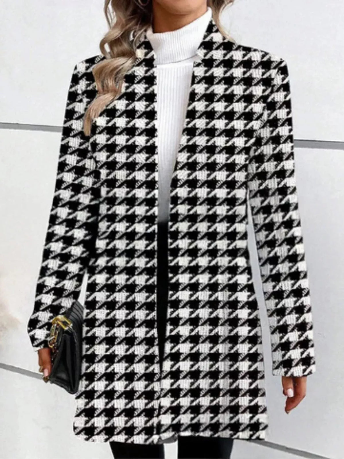 Full Size Long Sleeve Longline Outerwear Plus Size