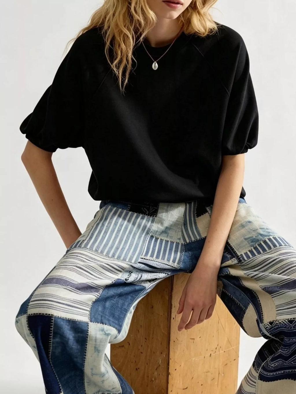 Full Size Raglan Short-Sleeve Sweatshirt Plus Size
