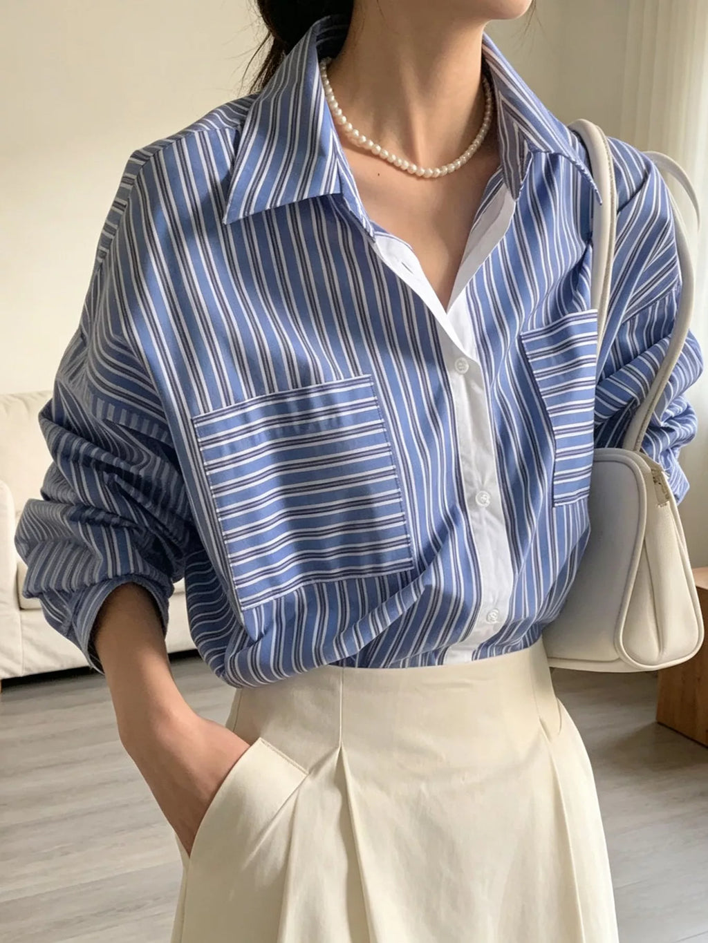 Striped Button-Down Shirt