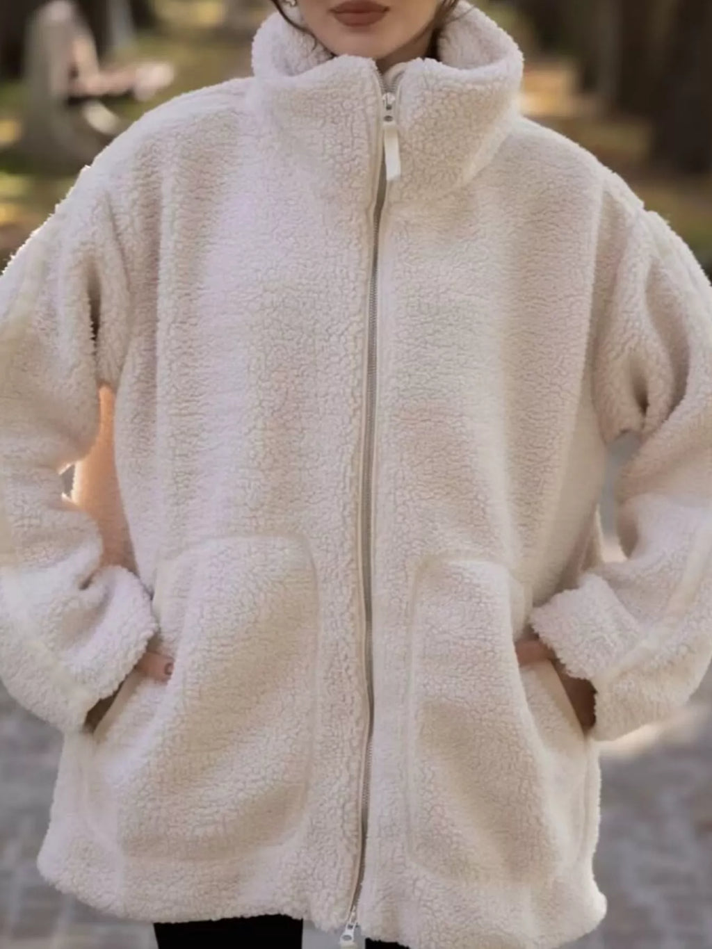 Sherpa Zip-Up Outerwear