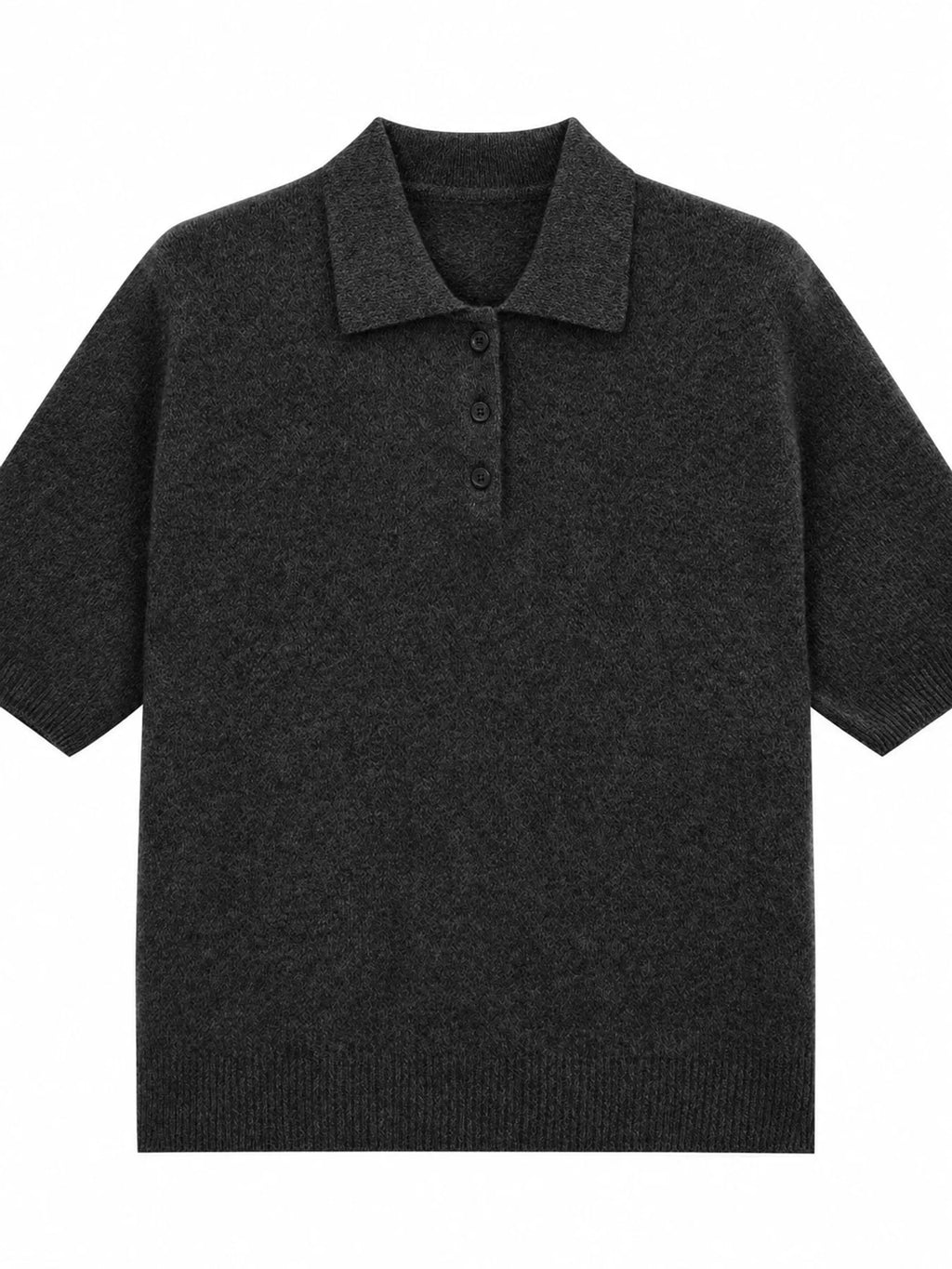 Wool Short-Sleeve knitted Polo Shirt