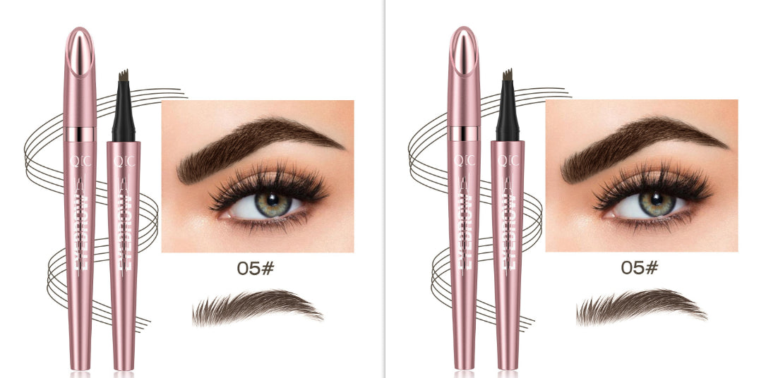 Waterproof And Smooth Not Smudge Four-fork Liquid Eyebrow Pencil