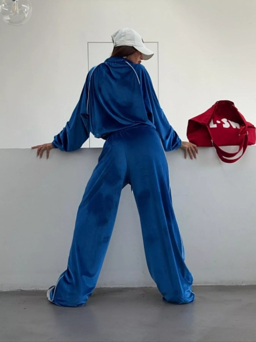 Zip Up Long Sleeve Top and Pants Set
