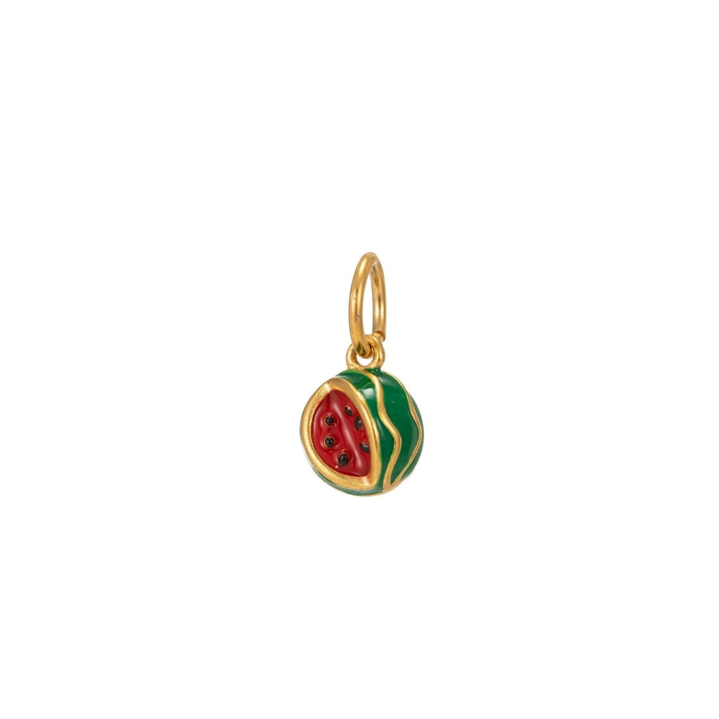 24k Gold Filled Watermelon Charm Red Watermelon Bracelet Necklace Earring Anklet Charm C-703