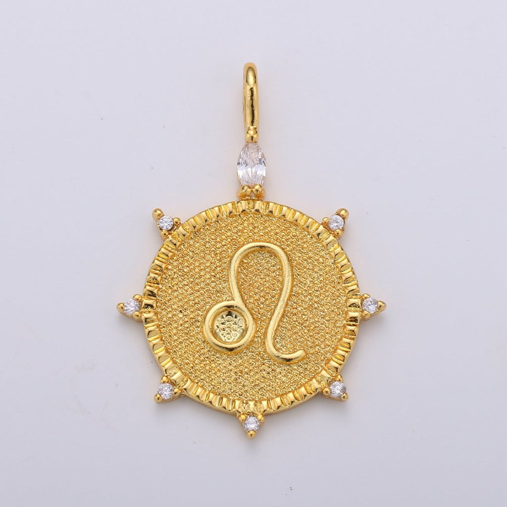 24k Gold Filled Zodiac Charms, Astrology Charms, Zodiac Necklace Charms, 12 Zodiac Charms for Jewelry Making Supply A-A1785-A-A1790